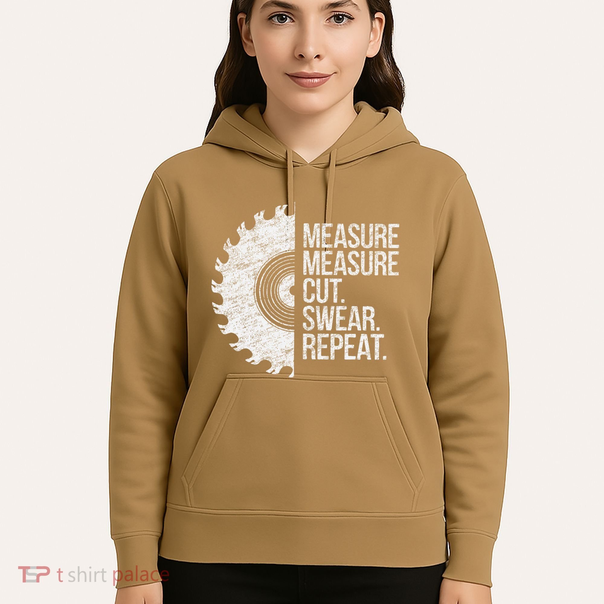 Measure Cut Swear Funny Handyman Dad FatherS Day Hoodie