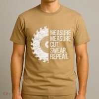 Measure Cut Swear Funny Handyman Dad FatherS Day T-Shirt thumb 3