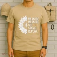 Measure Cut Swear Funny Handyman Dad FatherS Day T-Shirt thumb 6