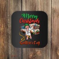 Merry Christmas Shitters Full Funny Christmas Vacation Coaster thumb 0