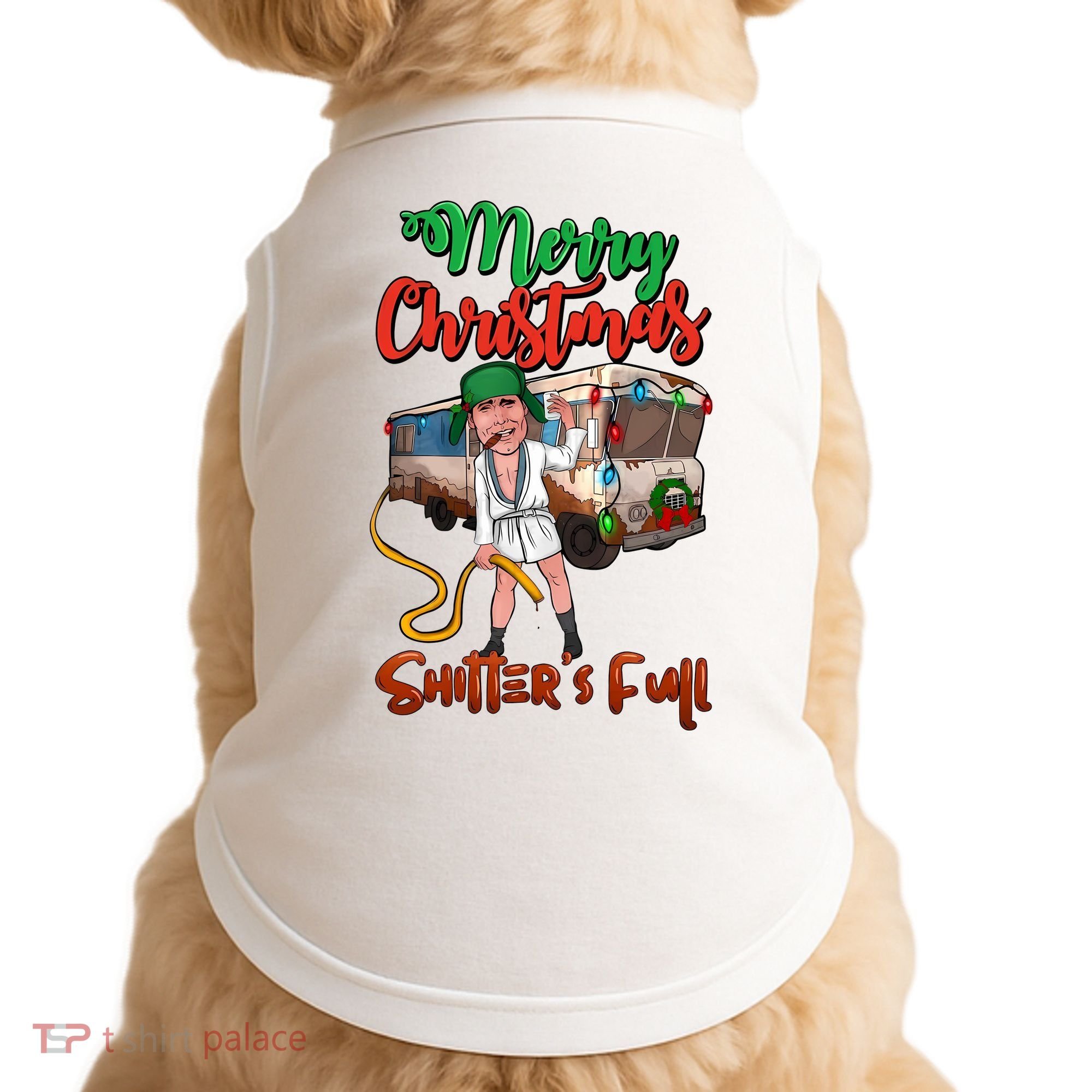 Merry Christmas Shitters Full Funny Christmas Vacation Doggie Tank