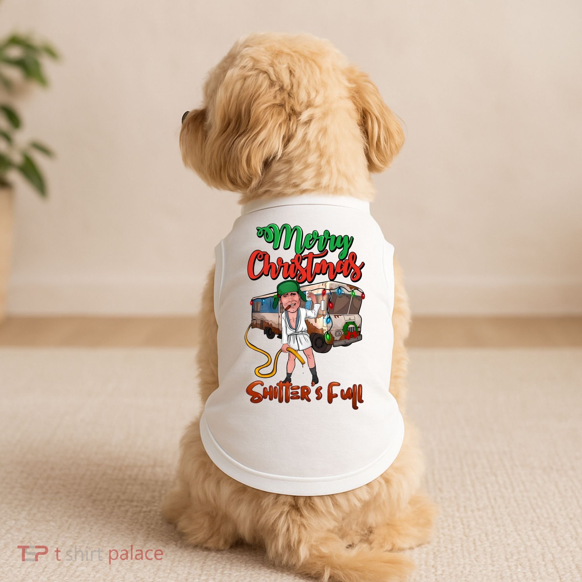 Merry Christmas Shitters Full Funny Christmas Vacation Doggie Tank