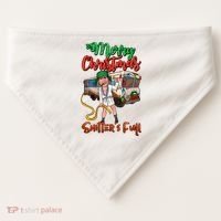 Merry Christmas Shitters Full Funny Christmas Vacation USA-Made Doggie Bandana thumb 0