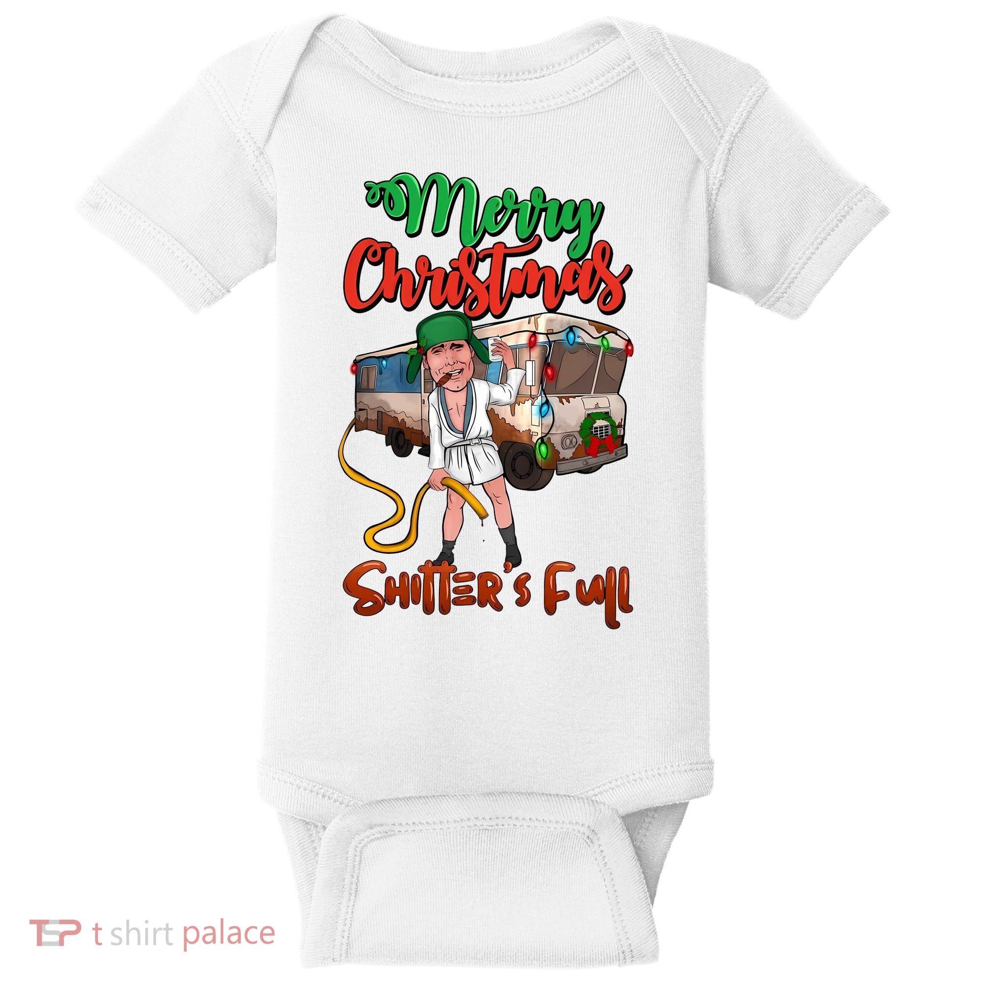Merry Christmas Shitters Full Funny Christmas Vacation Baby Bodysuit