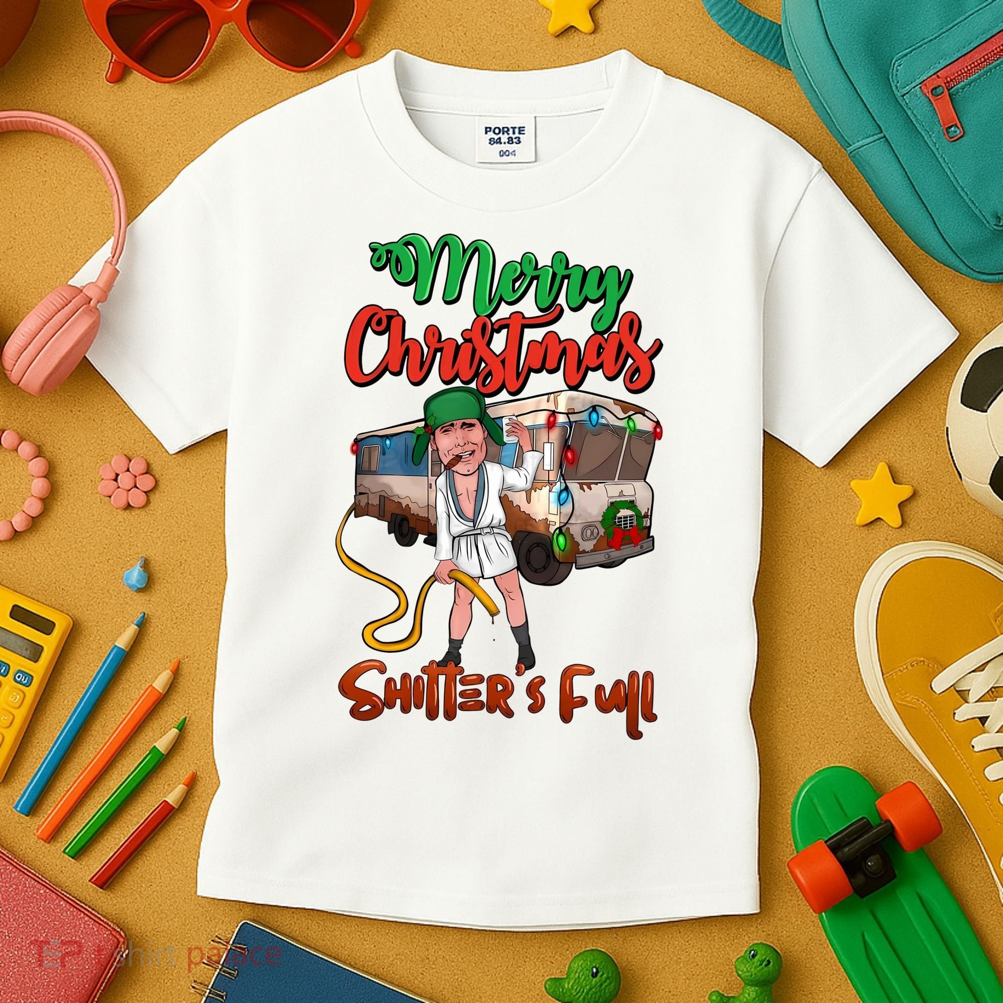 Merry Christmas Shitters Full Funny Christmas Vacation Kids T-Shirt