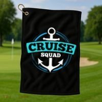 Matching Cruise Squad Funny Gift For Cruise Trip Vacation Cool Gift Golf Towel thumb 1