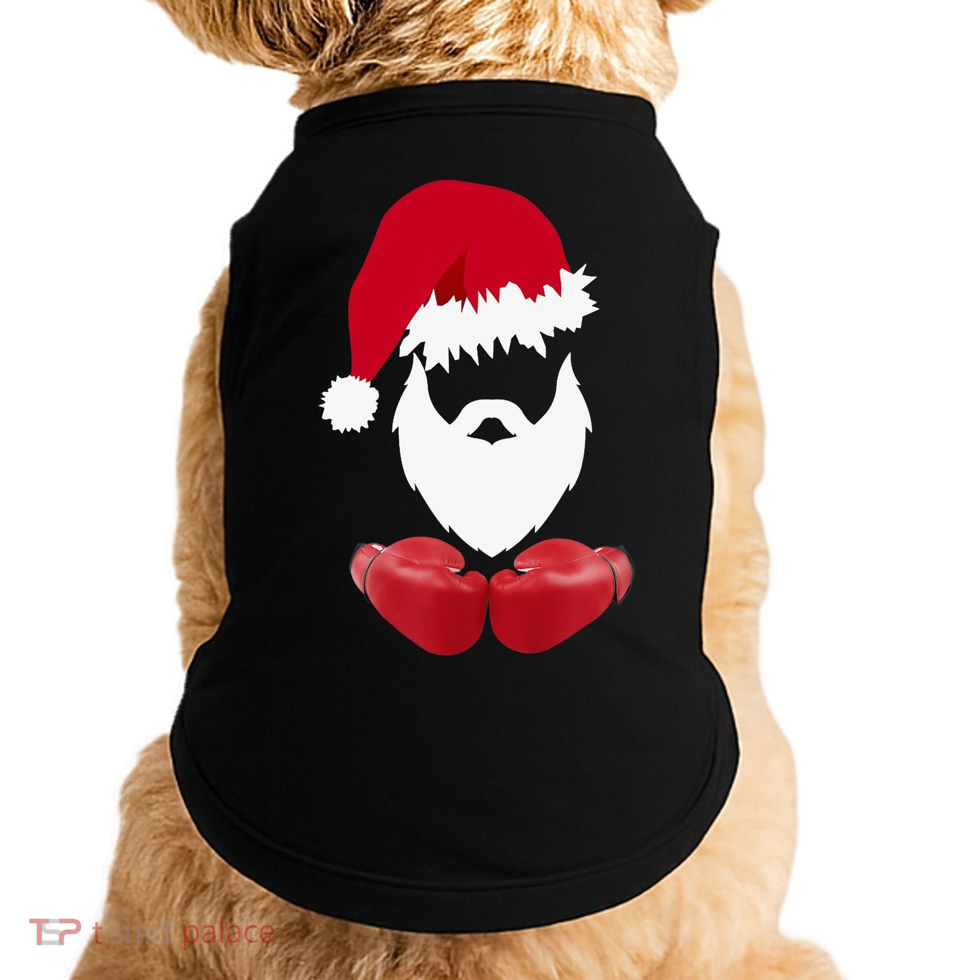 Merry Christmas Santa Claus Boxing Unisex Doggie Tank