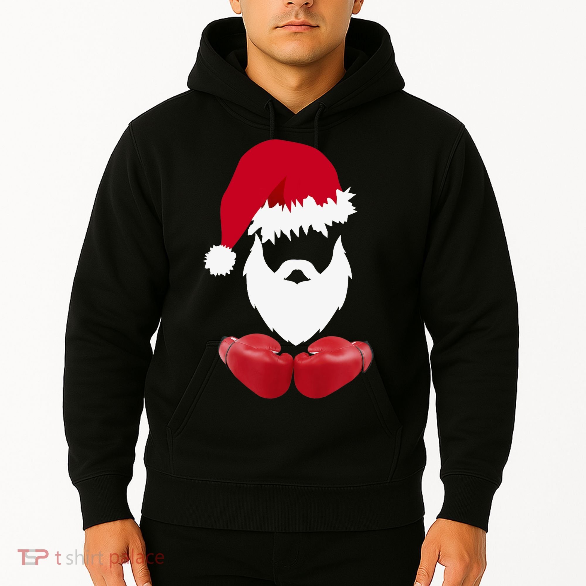 Merry Christmas Santa Claus Boxing Unisex Hoodie