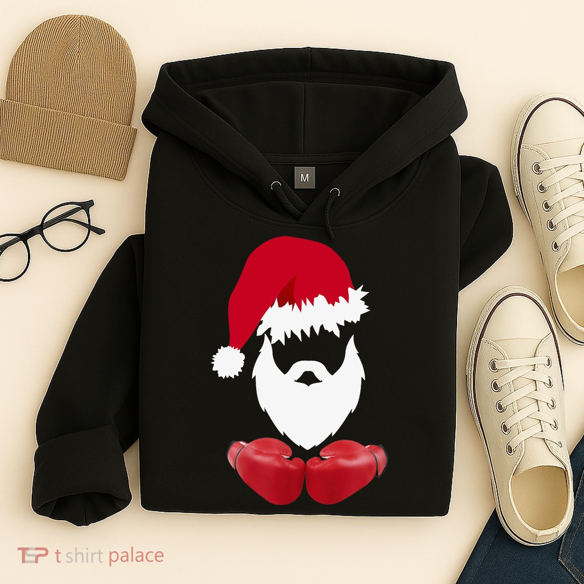 Merry Christmas Santa Claus Boxing Unisex Hoodie