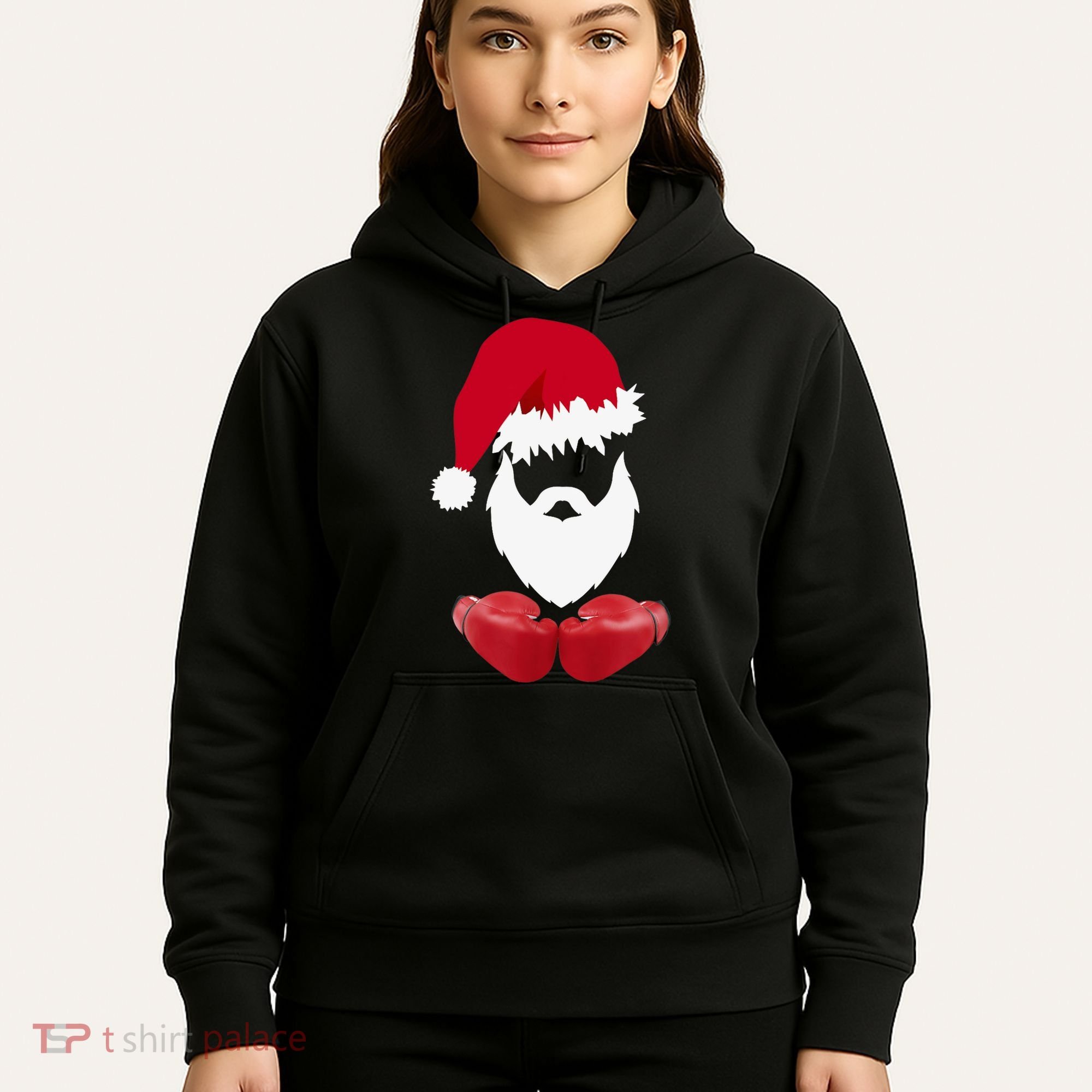Merry Christmas Santa Claus Boxing Unisex Hoodie