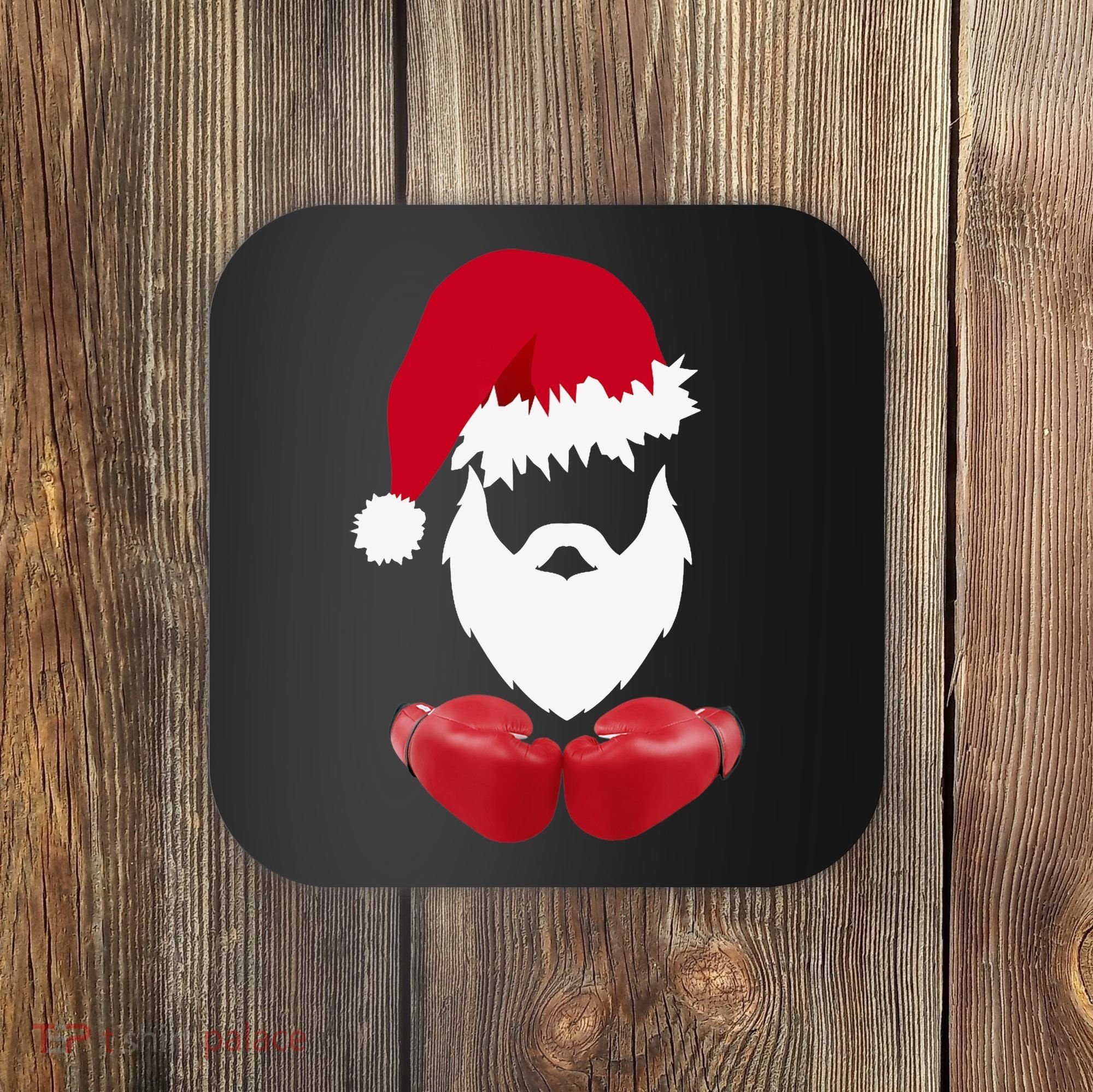 Merry Christmas Santa Claus Boxing Unisex Coaster
