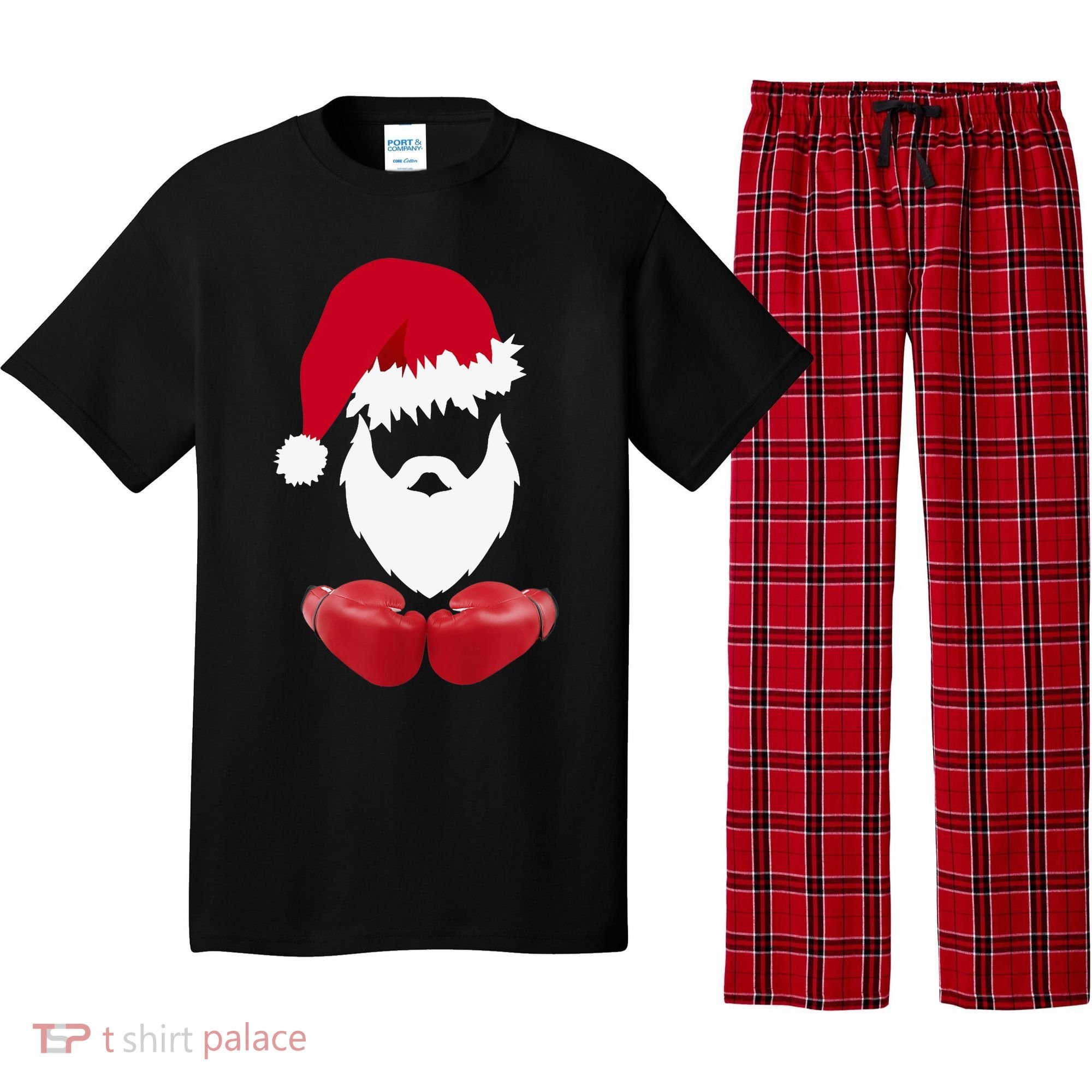 Merry Christmas Santa Claus Boxing Unisex Pajama Set