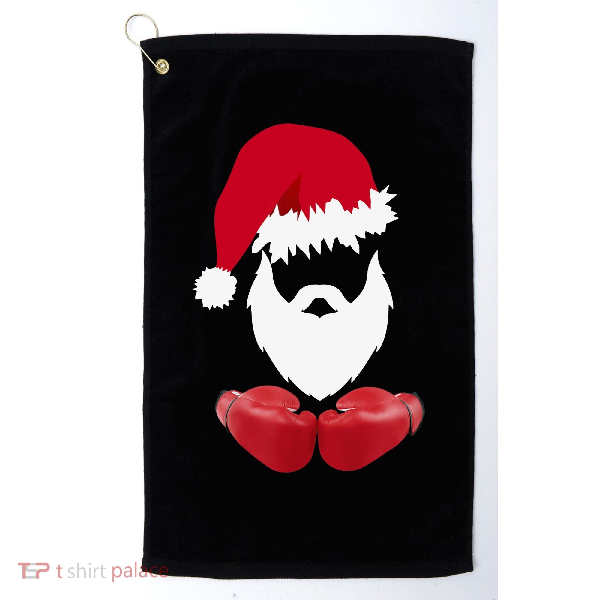 Merry Christmas Santa Claus Boxing Unisex Golf Towel