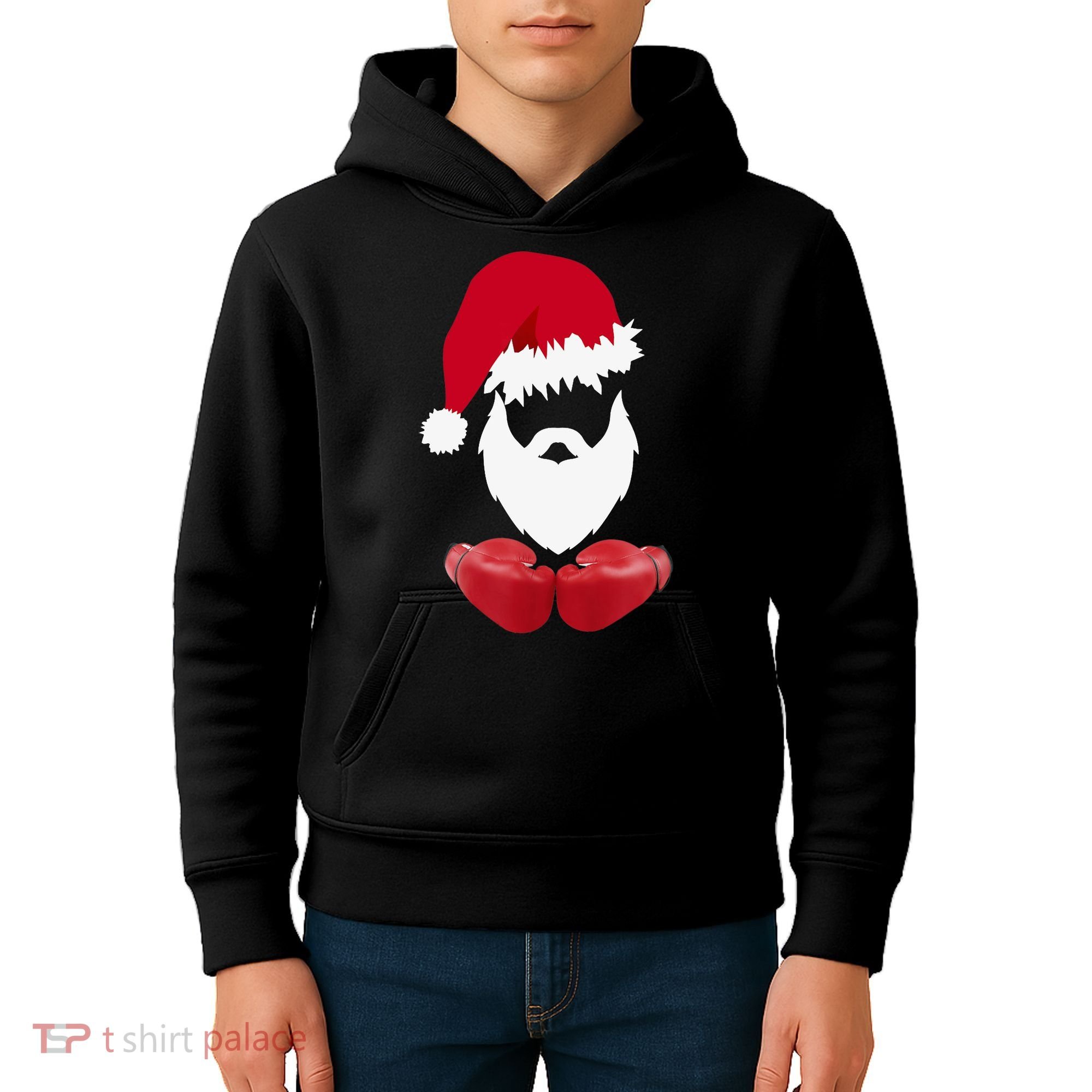 Merry Christmas Santa Claus Boxing Unisex Kids Hoodie