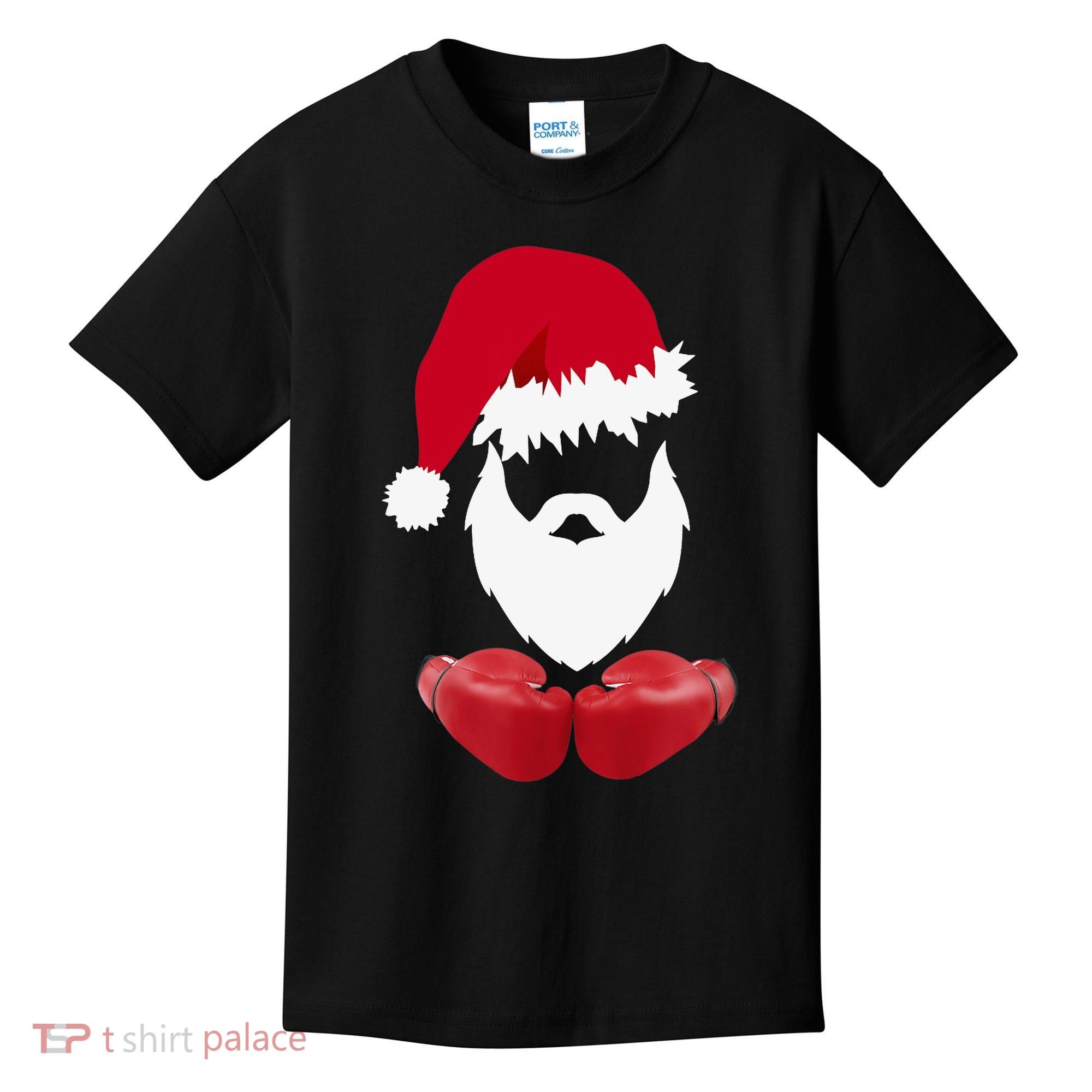 Merry Christmas Santa Claus Boxing Unisex Kids T-Shirt