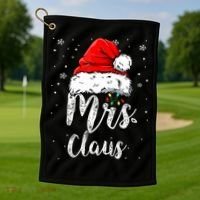 Mrs. Claus Santa Hat Christmas,Claus Santa Golf Towel thumb 1
