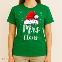 Mrs. Claus Santa Hat Christmas,Claus Santa T-Shirt thumb 4