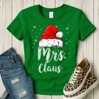Mrs. Claus Santa Hat Christmas,Claus Santa Women's T-Shirt thumb 3