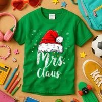 Mrs. Claus Santa Hat Christmas,Claus Santa Kids T-Shirt thumb 3