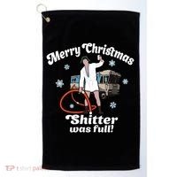 Christmas Vacation Merry Christmas Shitters Full Christmas Ugly Golf Towel thumb 0