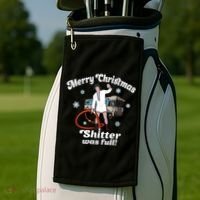 Christmas Vacation Merry Christmas Shitters Full Christmas Ugly Golf Towel thumb 2
