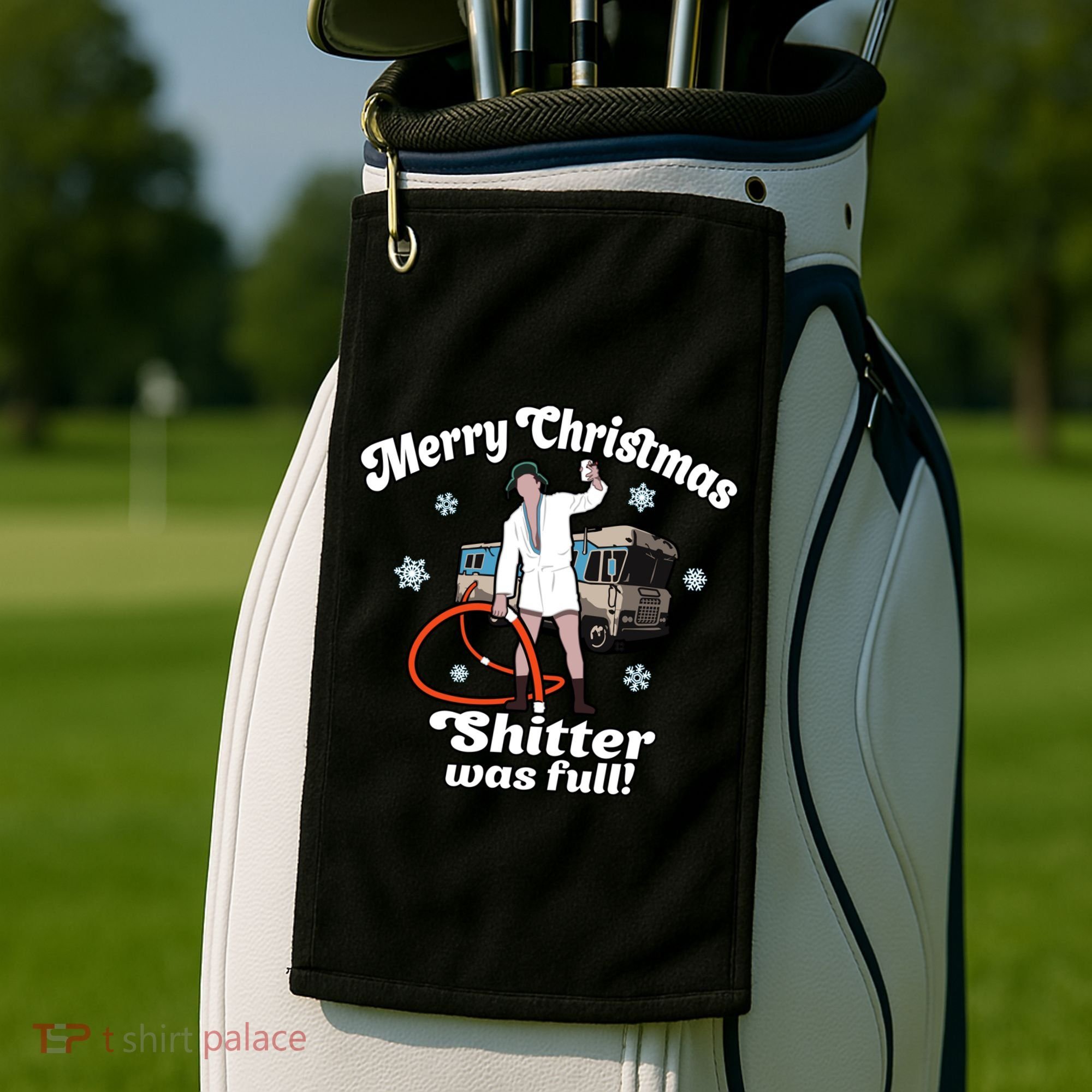 Christmas Vacation Merry Christmas Shitters Full Christmas Ugly Golf Towel