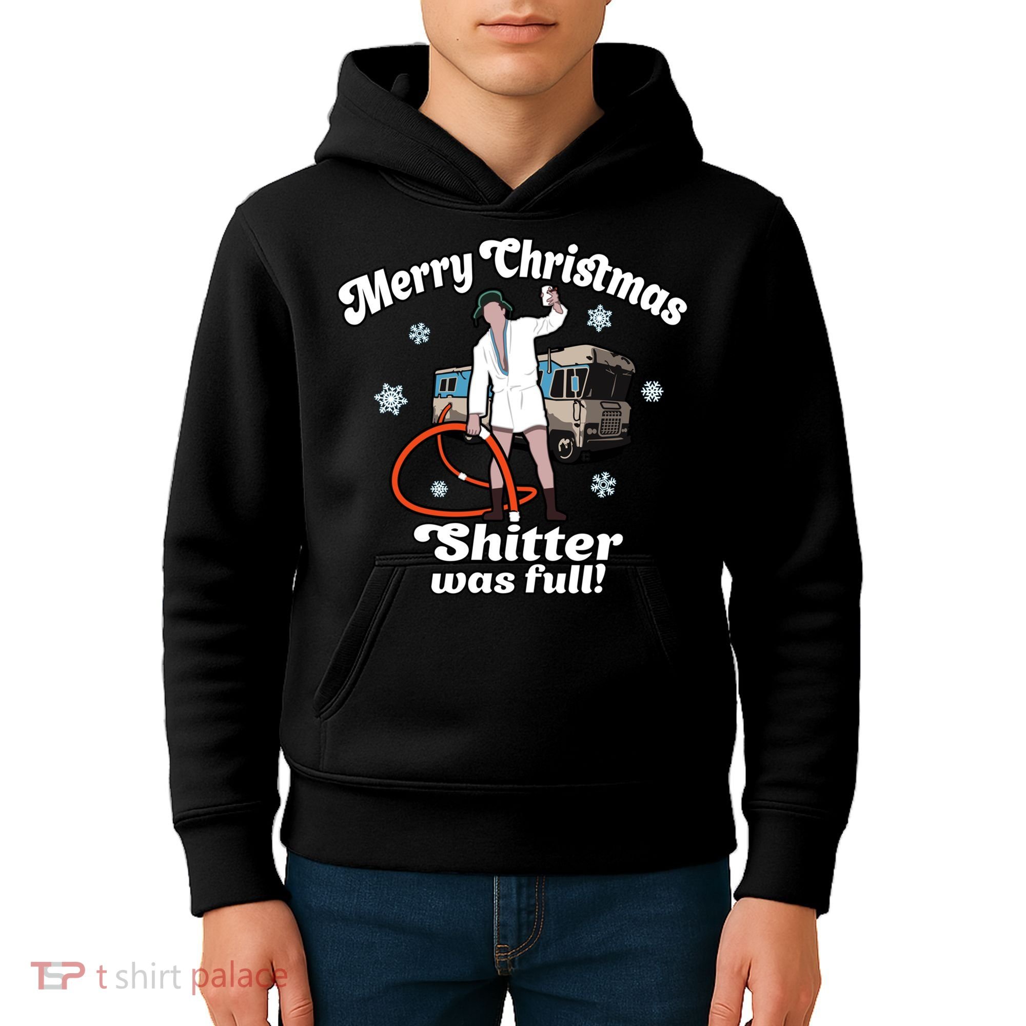 Christmas Vacation Merry Christmas Shitters Full Christmas Ugly Kids Hoodie