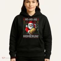 Merry Christmas Santa Playing Baseball For Ballplayers Hoodie thumb 5