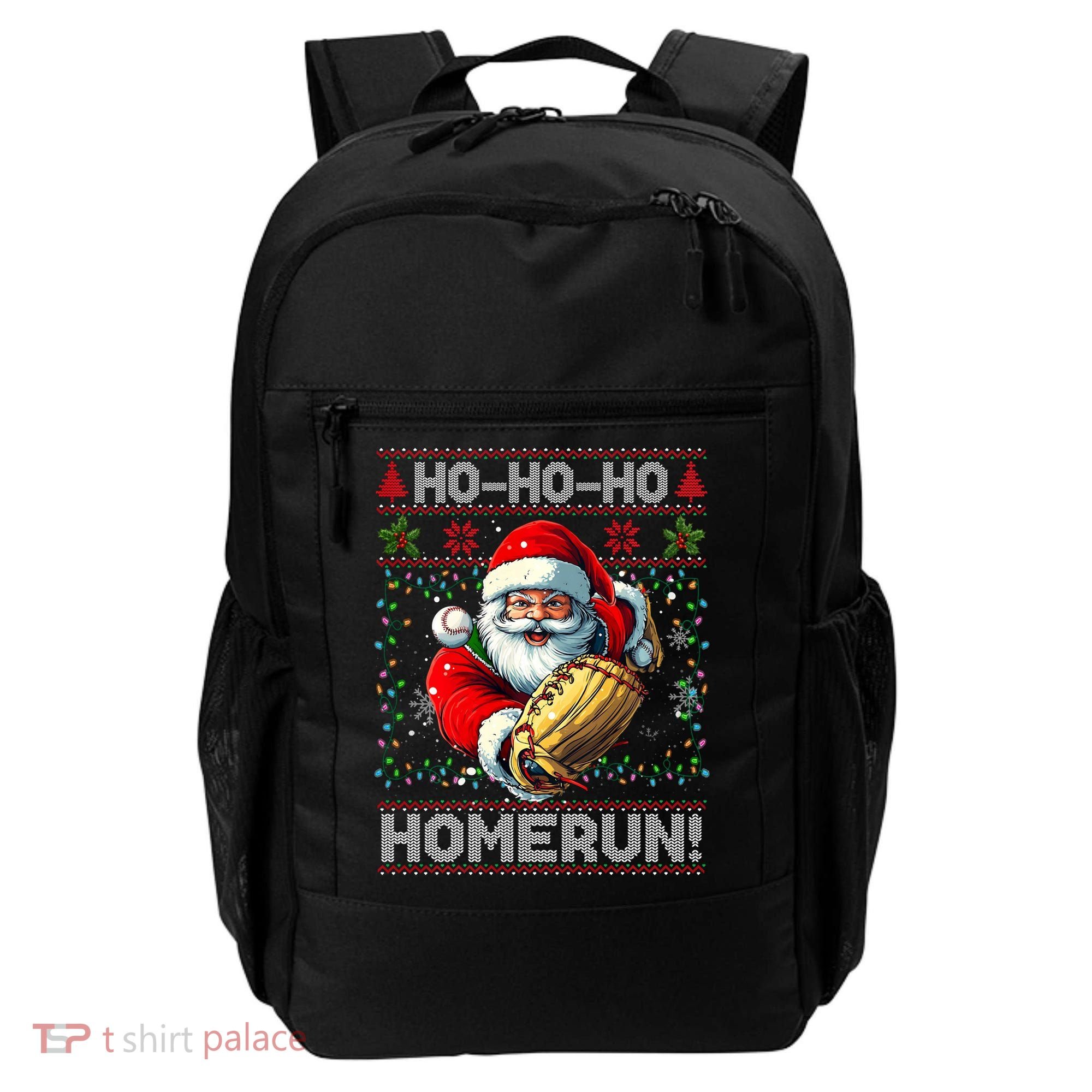 Merry Christmas Santa Playing Baseball For Ballplayers Backpack