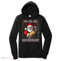 Merry Christmas Santa Playing Baseball For Ballplayers Women's Hoodie thumb 0