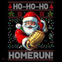 Merry Christmas Santa Playing Baseball For Ballplayers Women's Hoodie thumb 2