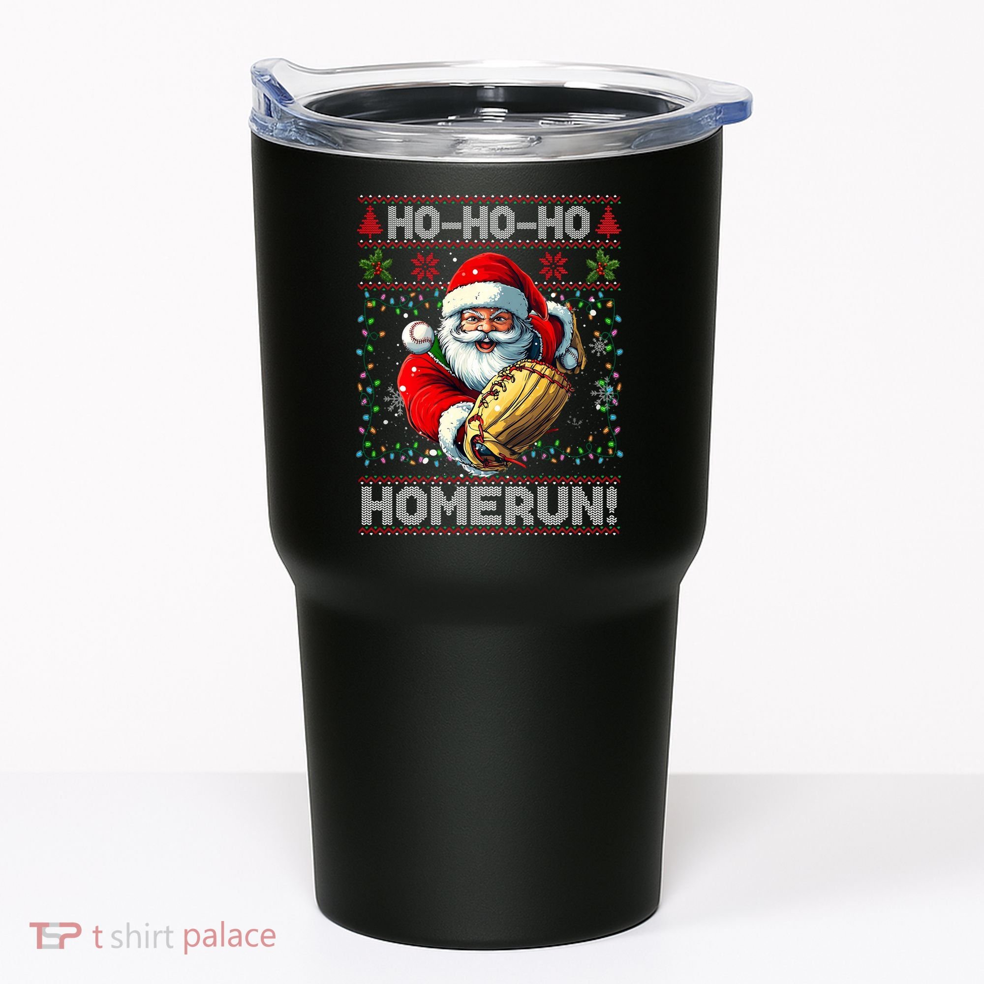 Merry Christmas Santa Playing Baseball For Ballplayers Tumbler