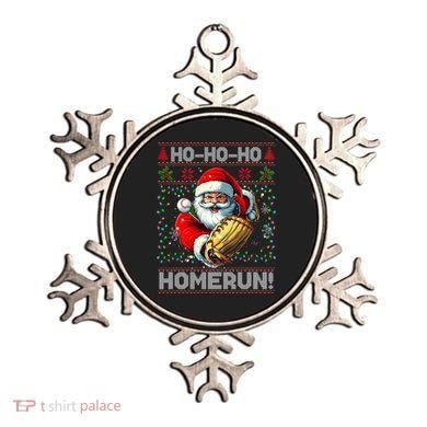 Merry Christmas Santa Playing Baseball For Ballplayers Ornament