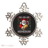 Merry Christmas Santa Playing Baseball For Ballplayers Ornament thumb 0