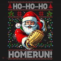 Merry Christmas Santa Playing Baseball For Ballplayers Baby Bodysuit thumb 2