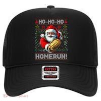Merry Christmas Santa Playing Baseball For Ballplayers Hat thumb 0