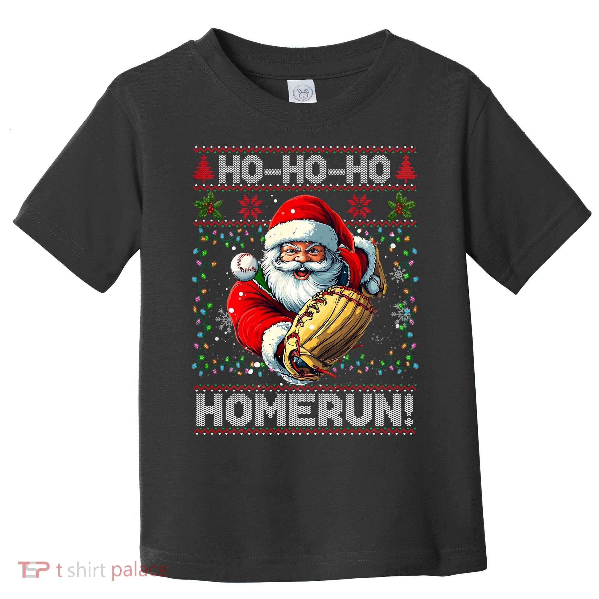 Merry Christmas Santa Playing Baseball For Ballplayers Toddler T-Shirt