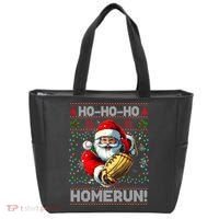 Merry Christmas Santa Playing Baseball For Ballplayers Tote Bag thumb 0