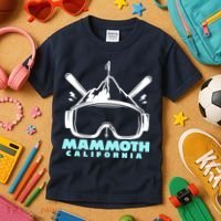 Mammoth California Skiing Kids T-Shirt thumb 3
