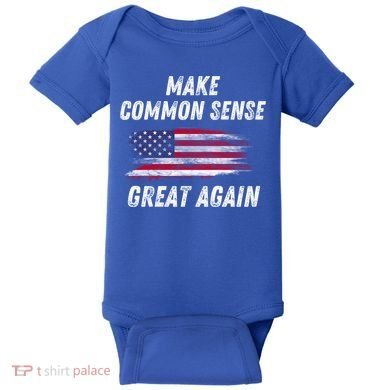 Make Common Sense Great Again Funny Saying Trending Gift Baby Bodysuit