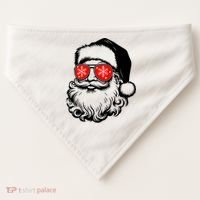 Merry Christmas Santa Vibes USA-Made Doggie Bandana thumb 0