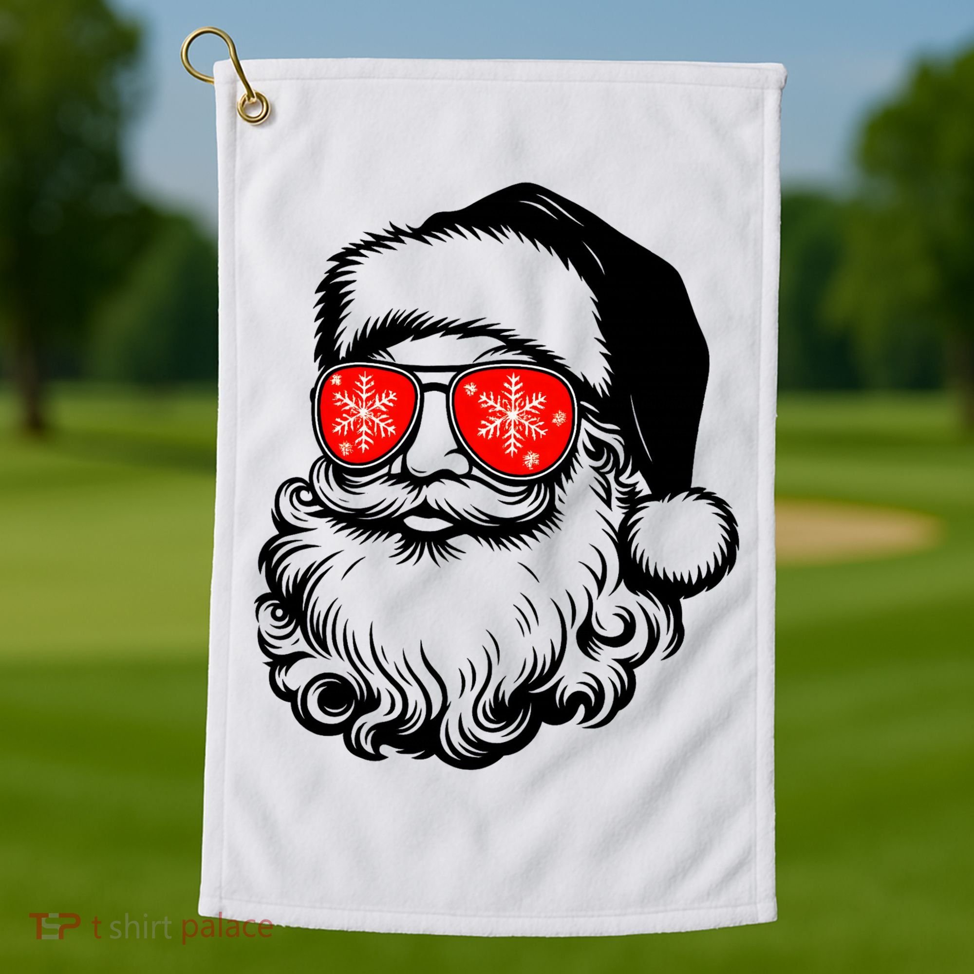 Merry Christmas Santa Vibes Golf Towel