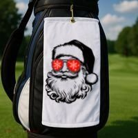 Merry Christmas Santa Vibes Golf Towel thumb 2