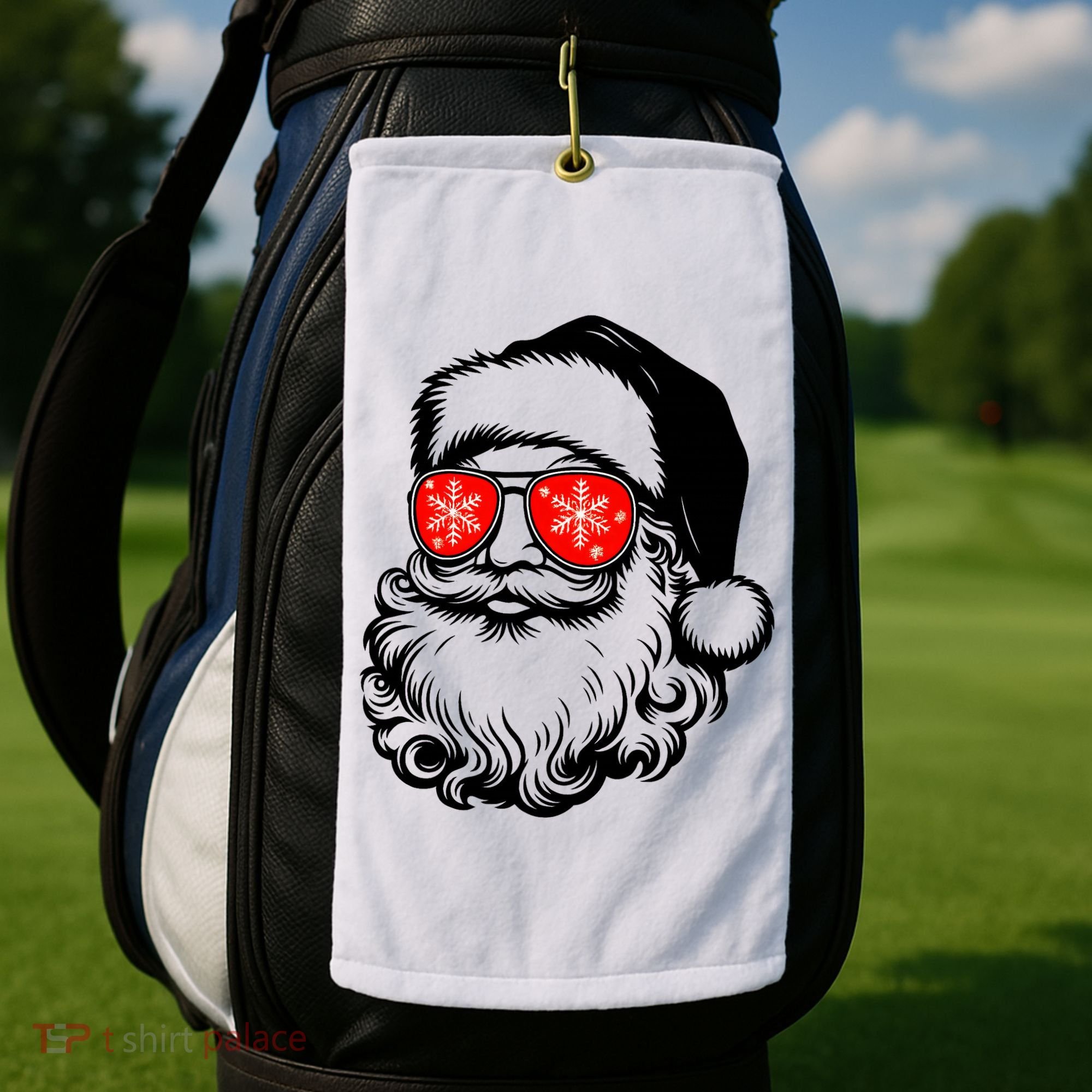 Merry Christmas Santa Vibes Golf Towel