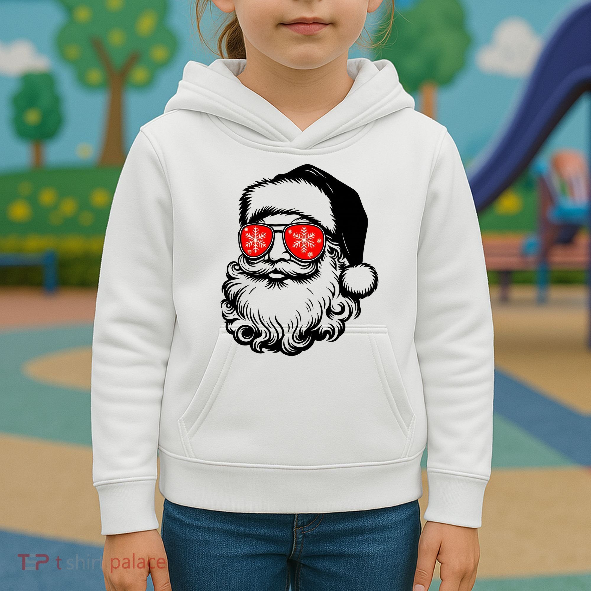 Merry Christmas Santa Vibes Kids Hoodie
