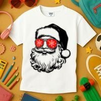 Merry Christmas Santa Vibes Kids T-Shirt thumb 3