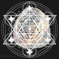 Metatron Cube Sacred Geometry Spiritual Yoga USA-Made Doggie Bandana thumb 2