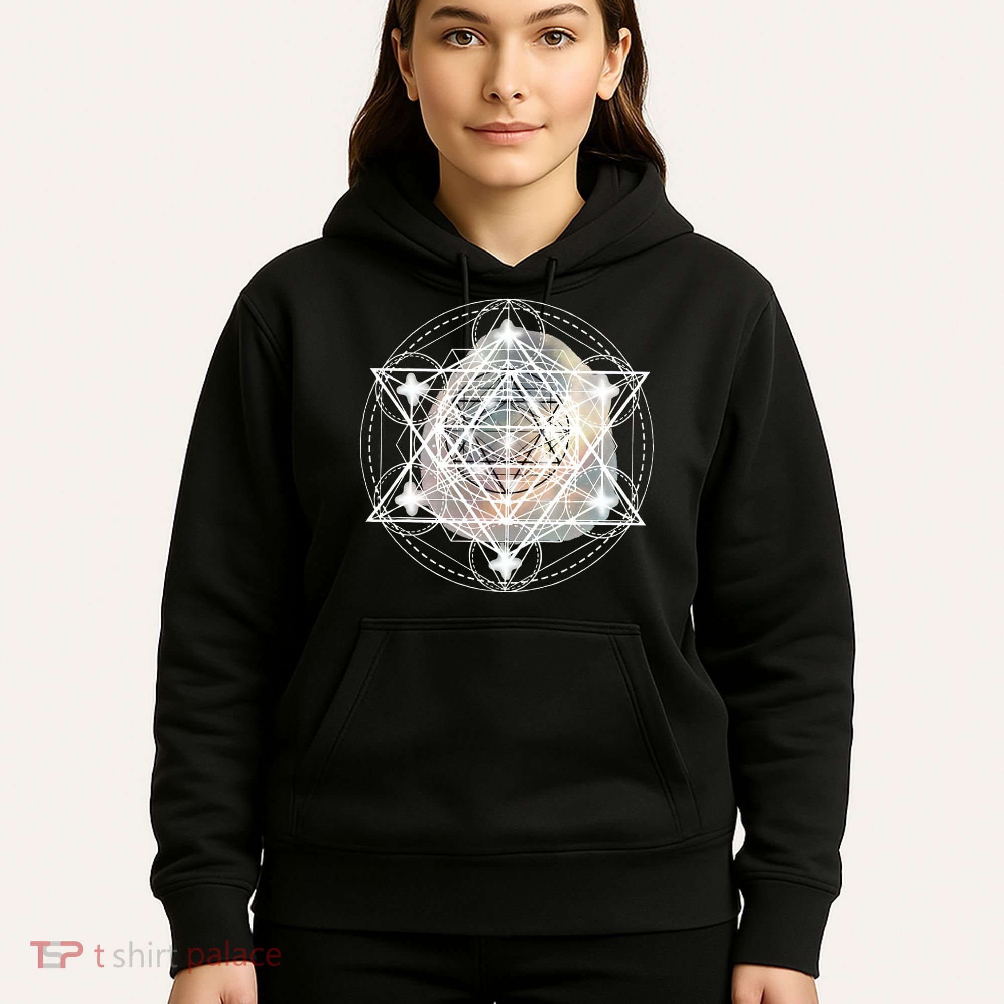 Metatron Cube Sacred Geometry Spiritual Yoga Hoodie