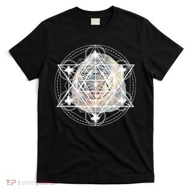 Metatron Cube Sacred Geometry Spiritual Yoga T-Shirt