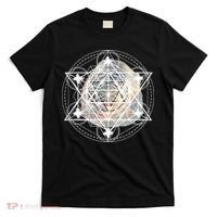 Metatron Cube Sacred Geometry Spiritual Yoga T-Shirt thumb 0